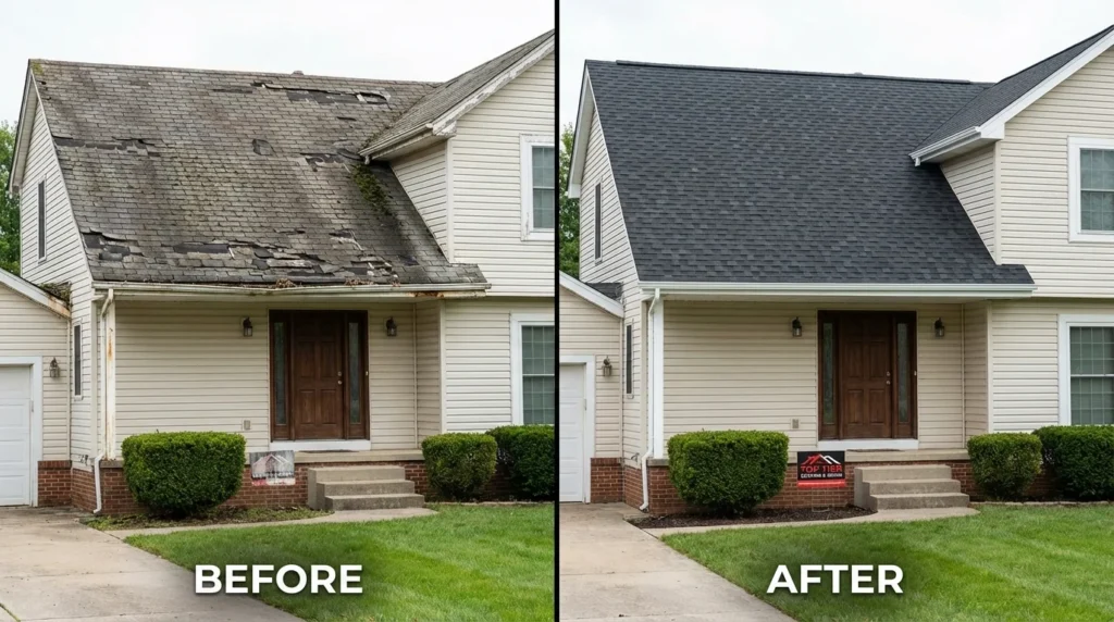 Top Tier Roofing and Siding - Before & After 2