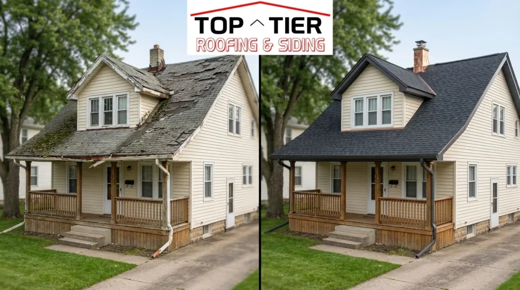 Top Tier Roofing and Siding - Before & After 2